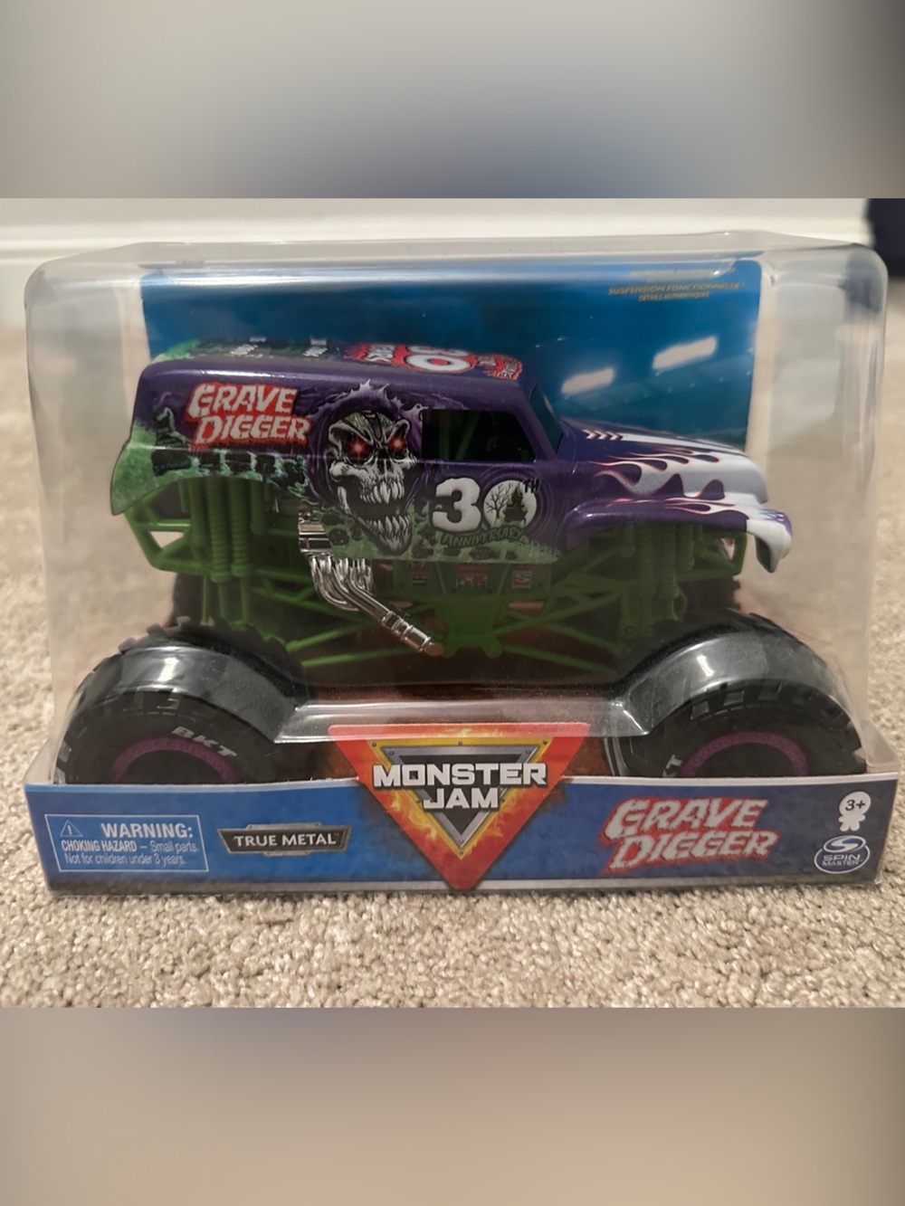 Monster Jam Grave Digger 30th Anniversary Purple & Green Monster Truck Toy